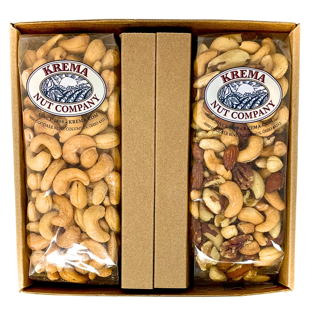Giant Cashews & Gourmet Mixed Nut 2 Pack Gift Box Krema Nut Company