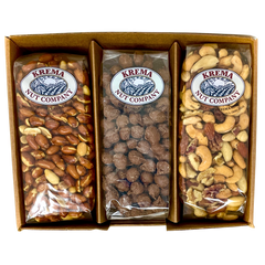 Redskin Peanuts, Milk Chocolate Peanuts, Gourmet Mixed Nuts 3 Pack Gift Box