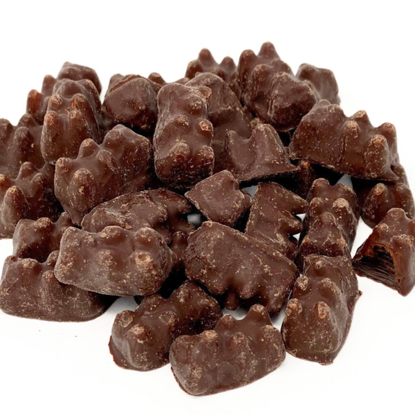 Dark Chocolate Gummi Bears 8 oz. Bag | Krema Nut Company