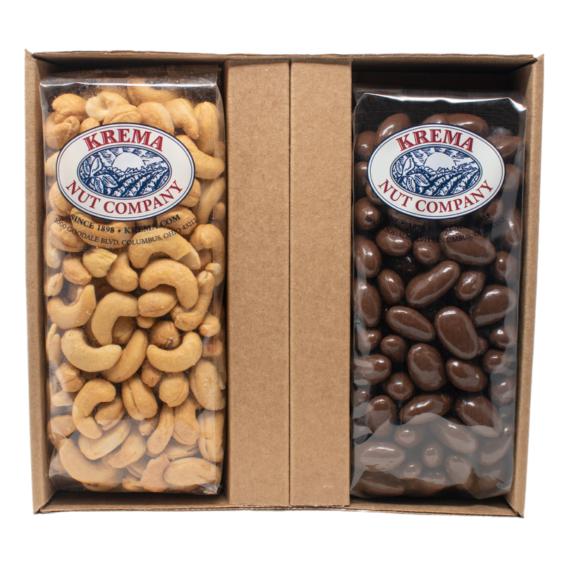 Giant Cashews & Milk Chocolate Almonds 2 Pack Gift Box